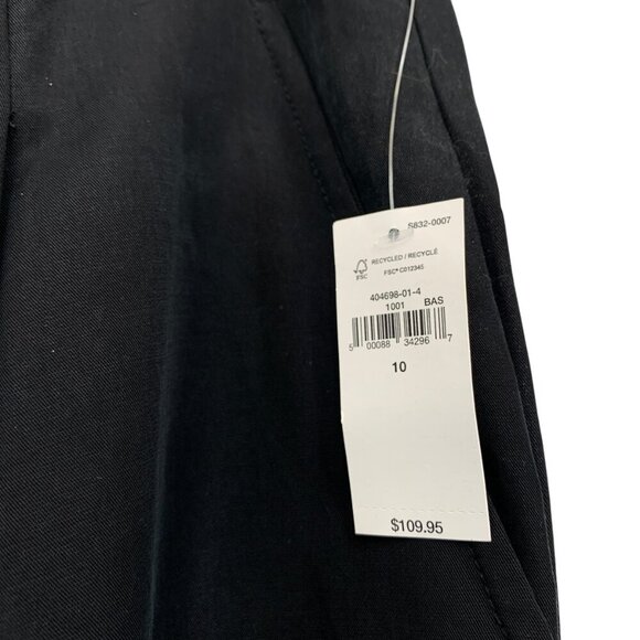 GAP Softsuit Trouser Pants Womens 10 Black High Rise/Waisted Work Classic New - Picture 5 of 8